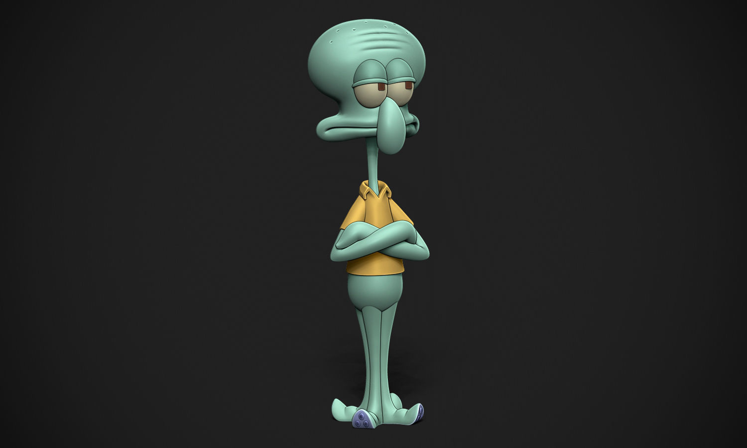 Squidward Printable 3D print model_11