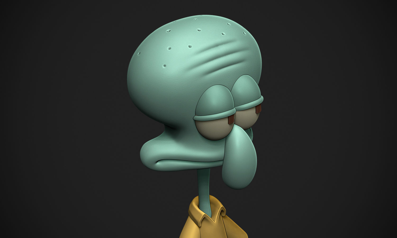 Squidward Printable 3D print model_4