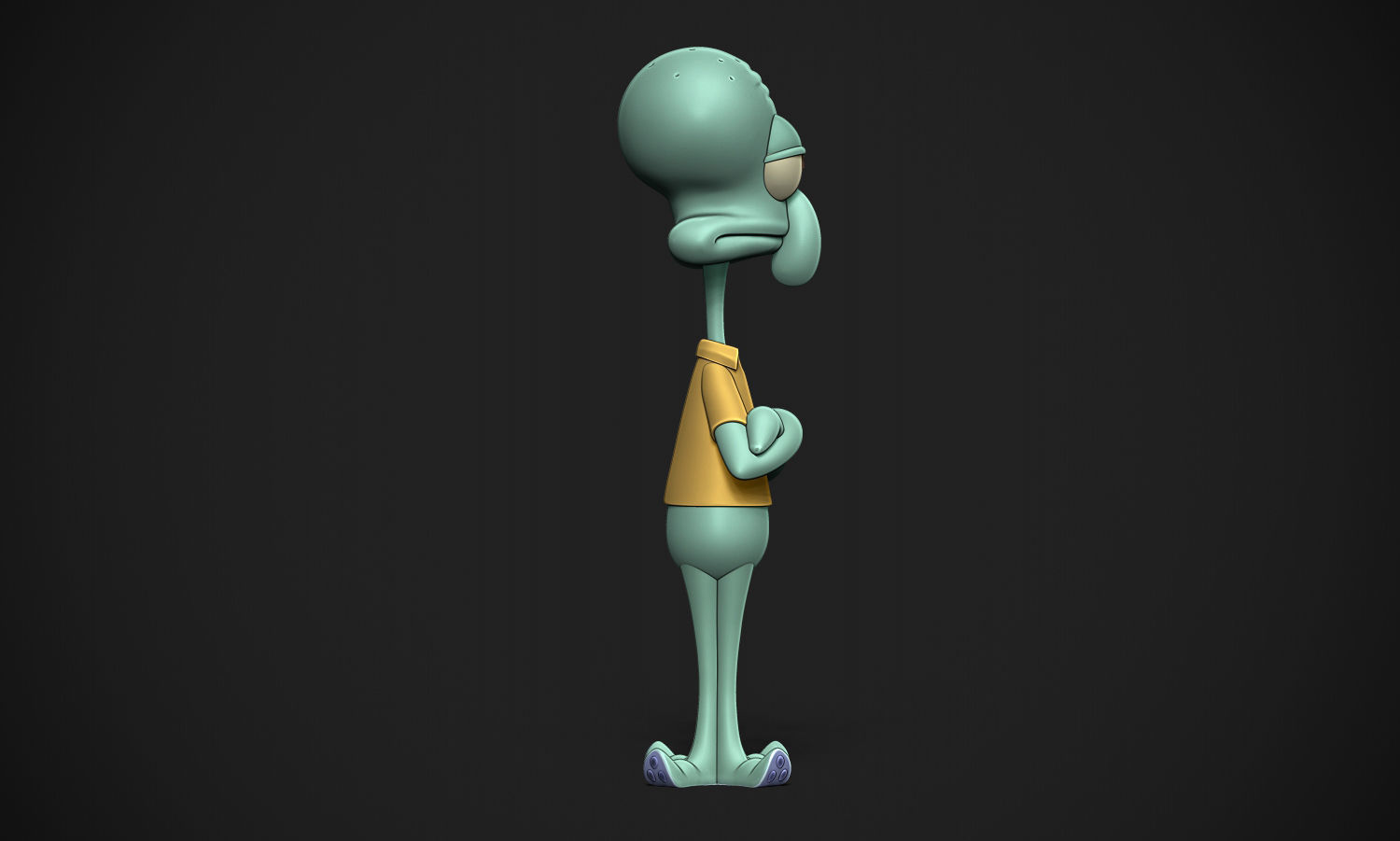 Squidward Printable 3D print model_10