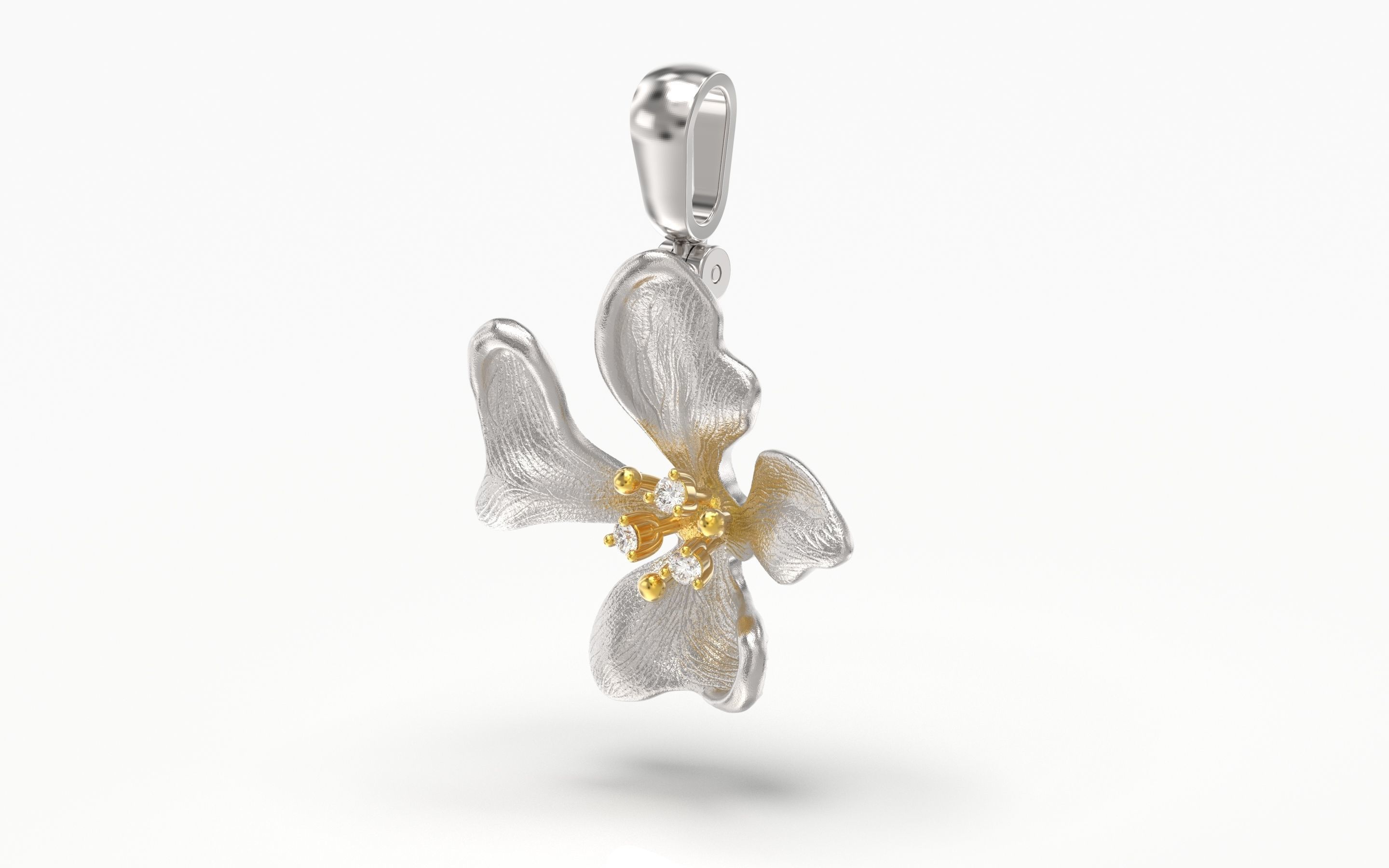 Flower pendant 3D print model_7