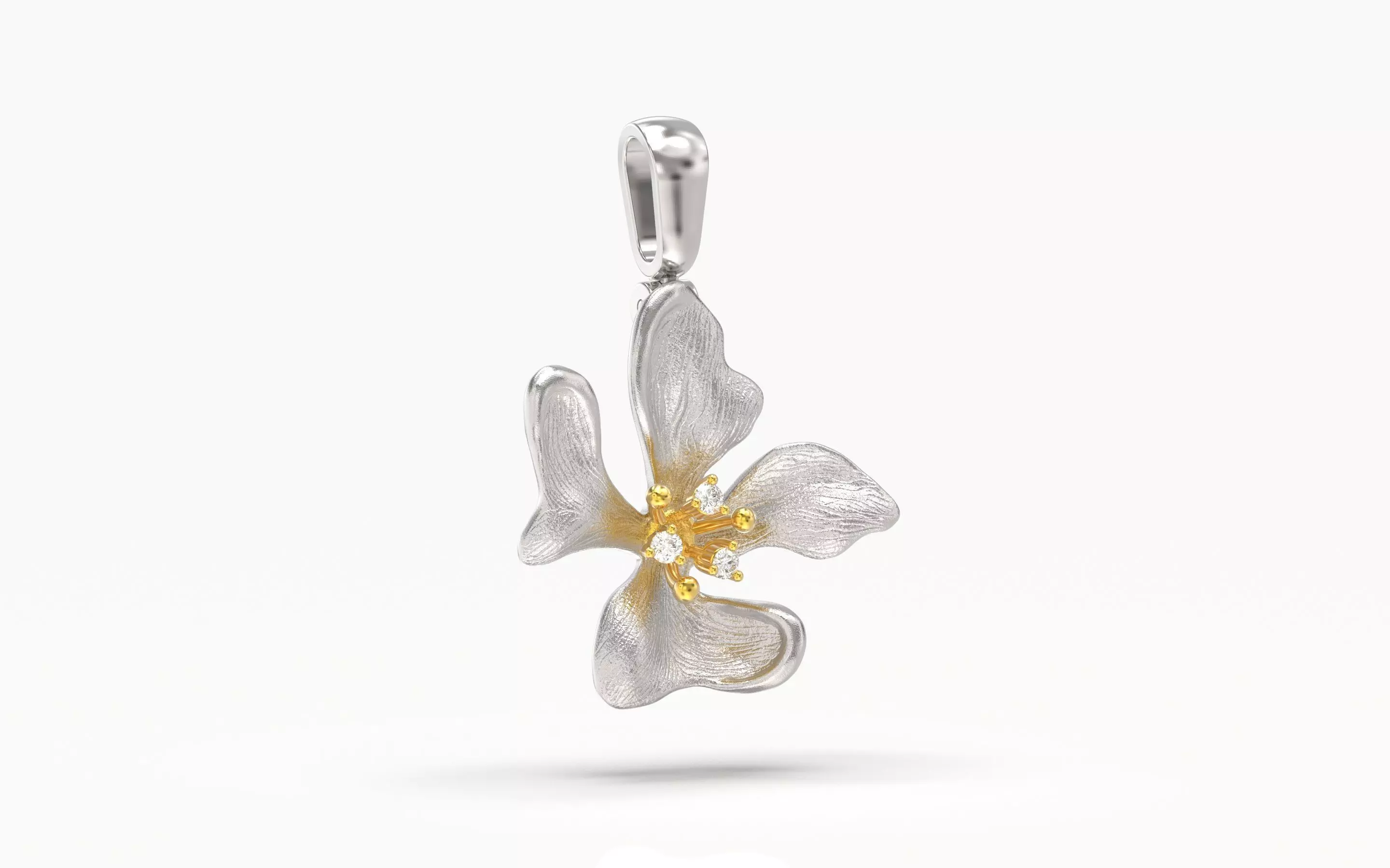 Flower pendant 3D print model_0
