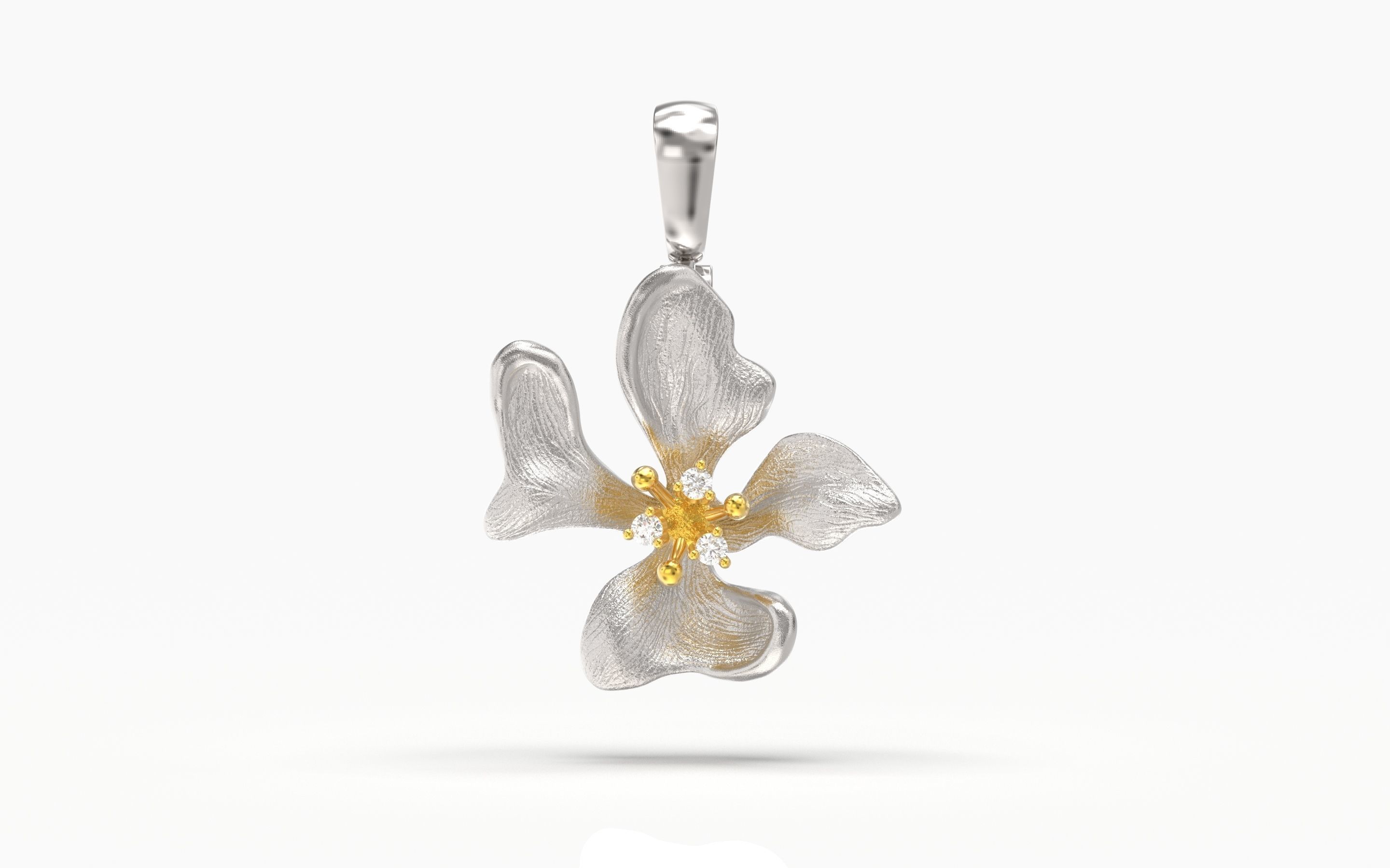 Flower pendant 3D print model_1