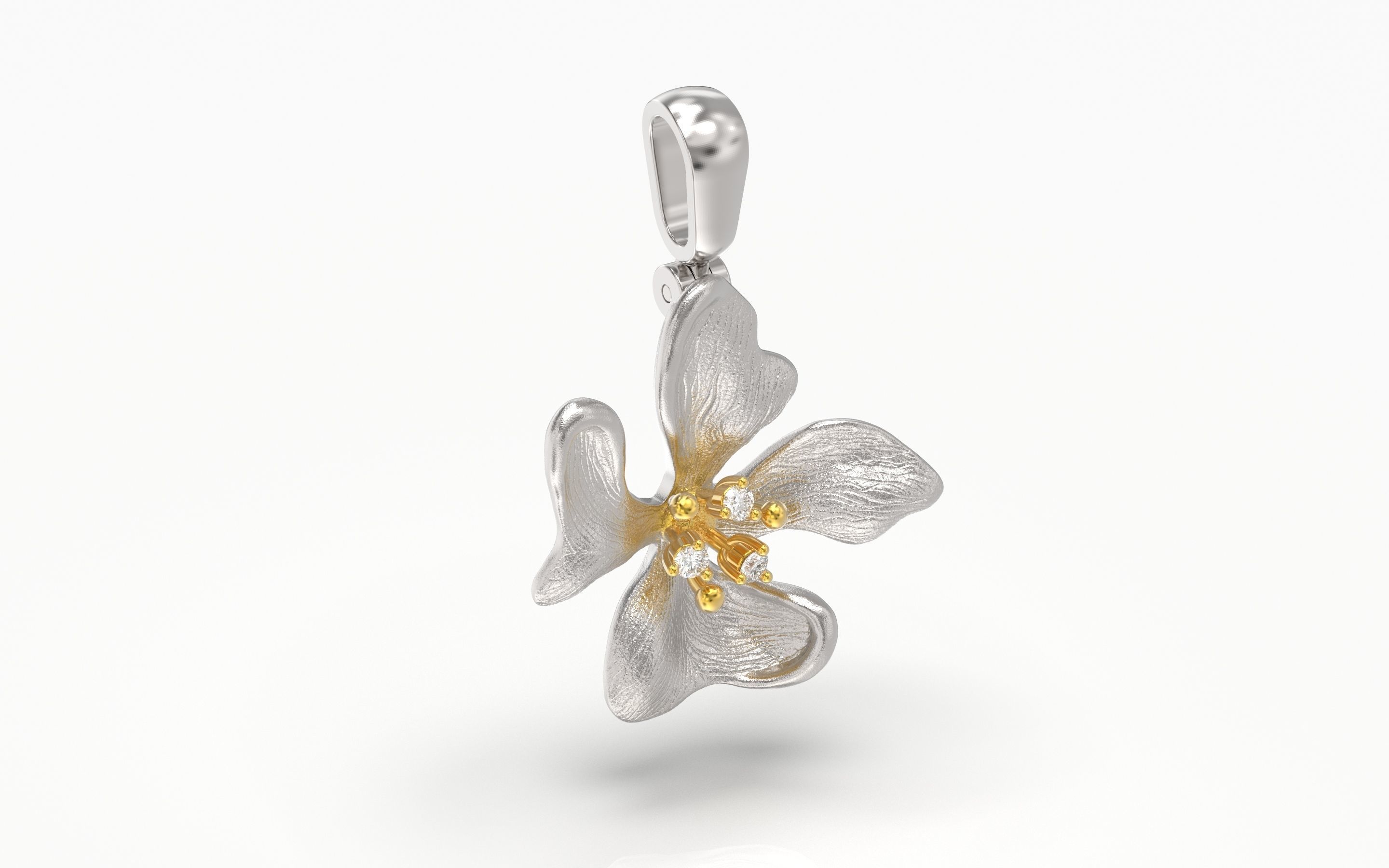 Flower pendant 3D print model_5