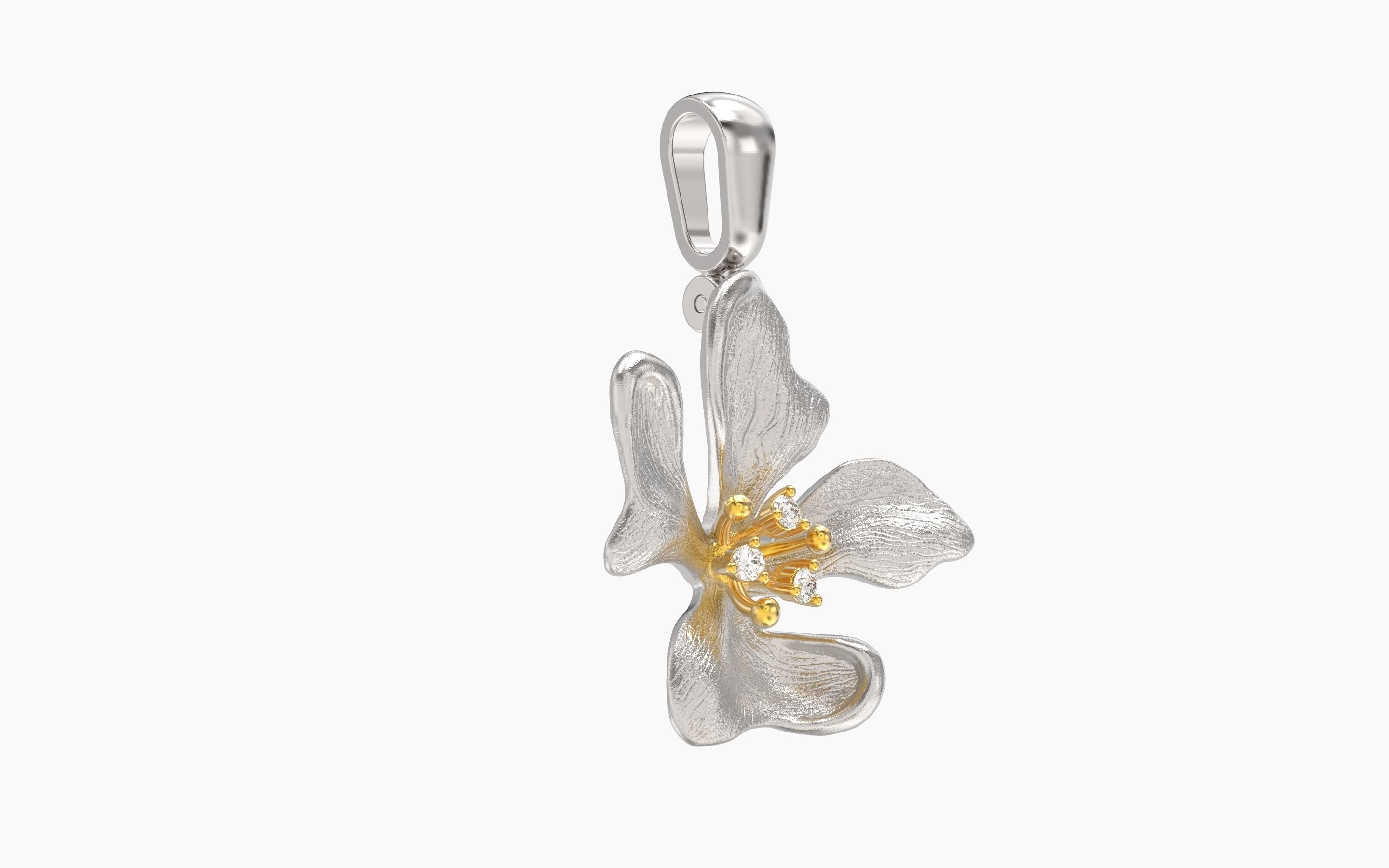 Flower pendant 3D print model_6