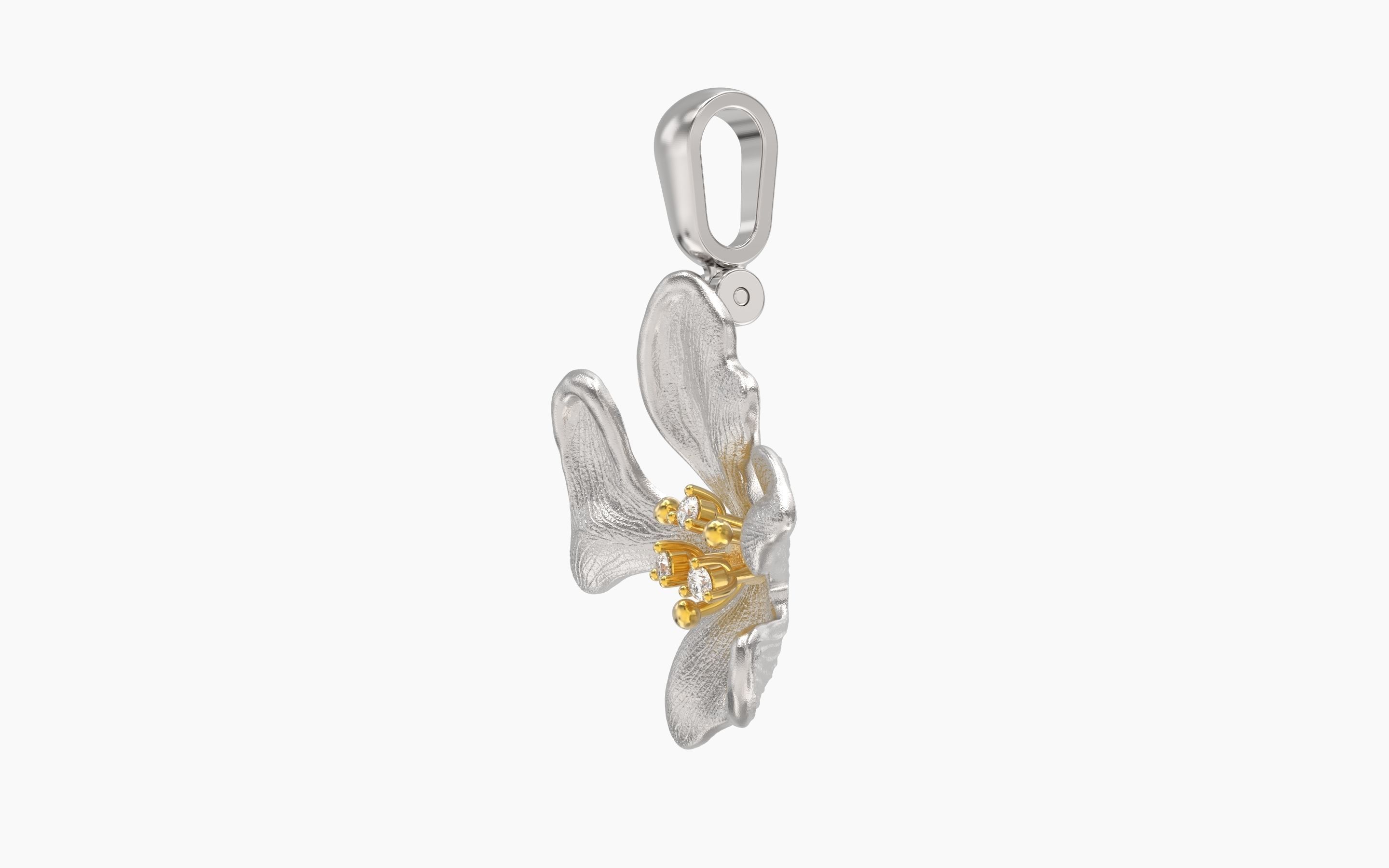 Flower pendant 3D print model_8
