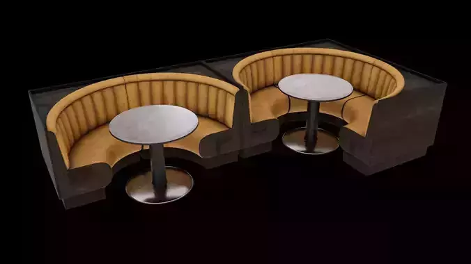 Bar Booths 3D model