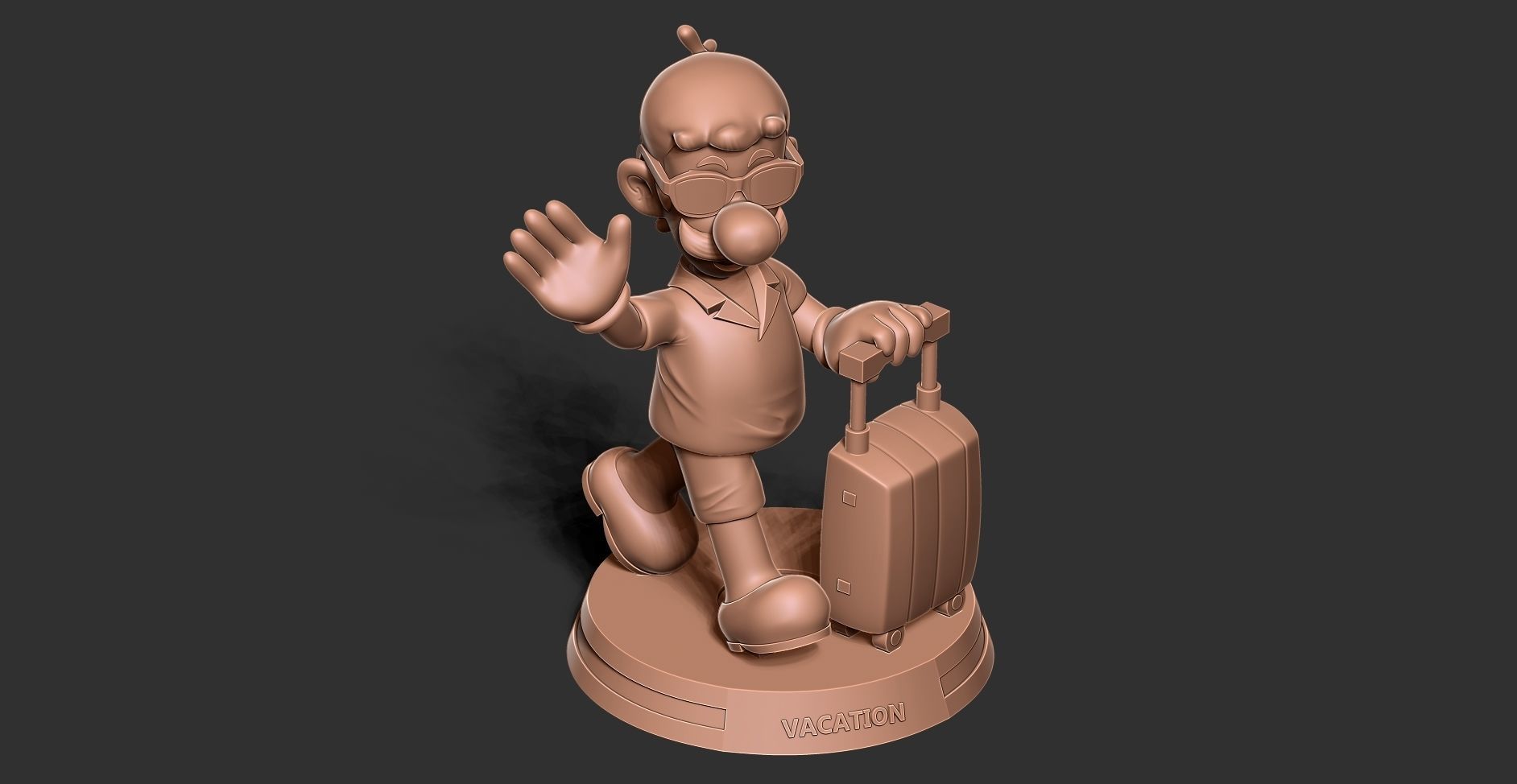 Luigi with summer vacation 3D print model_19