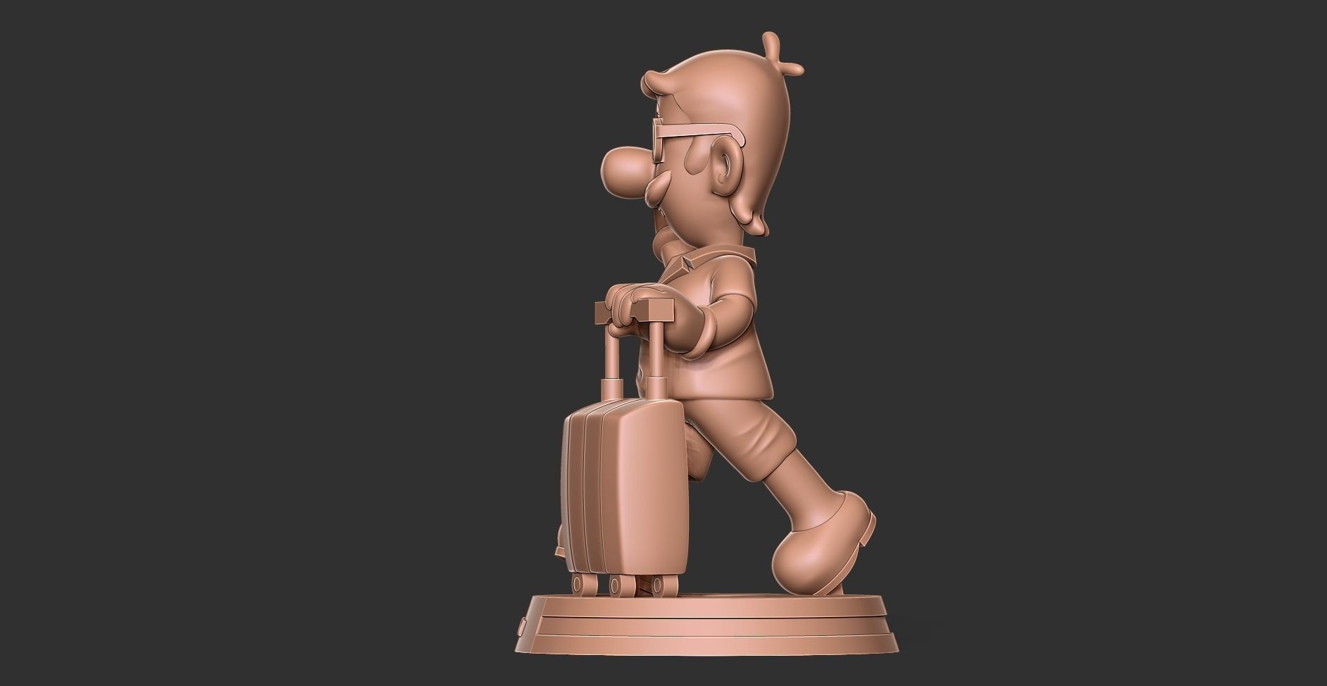 Luigi with summer vacation 3D print model_15