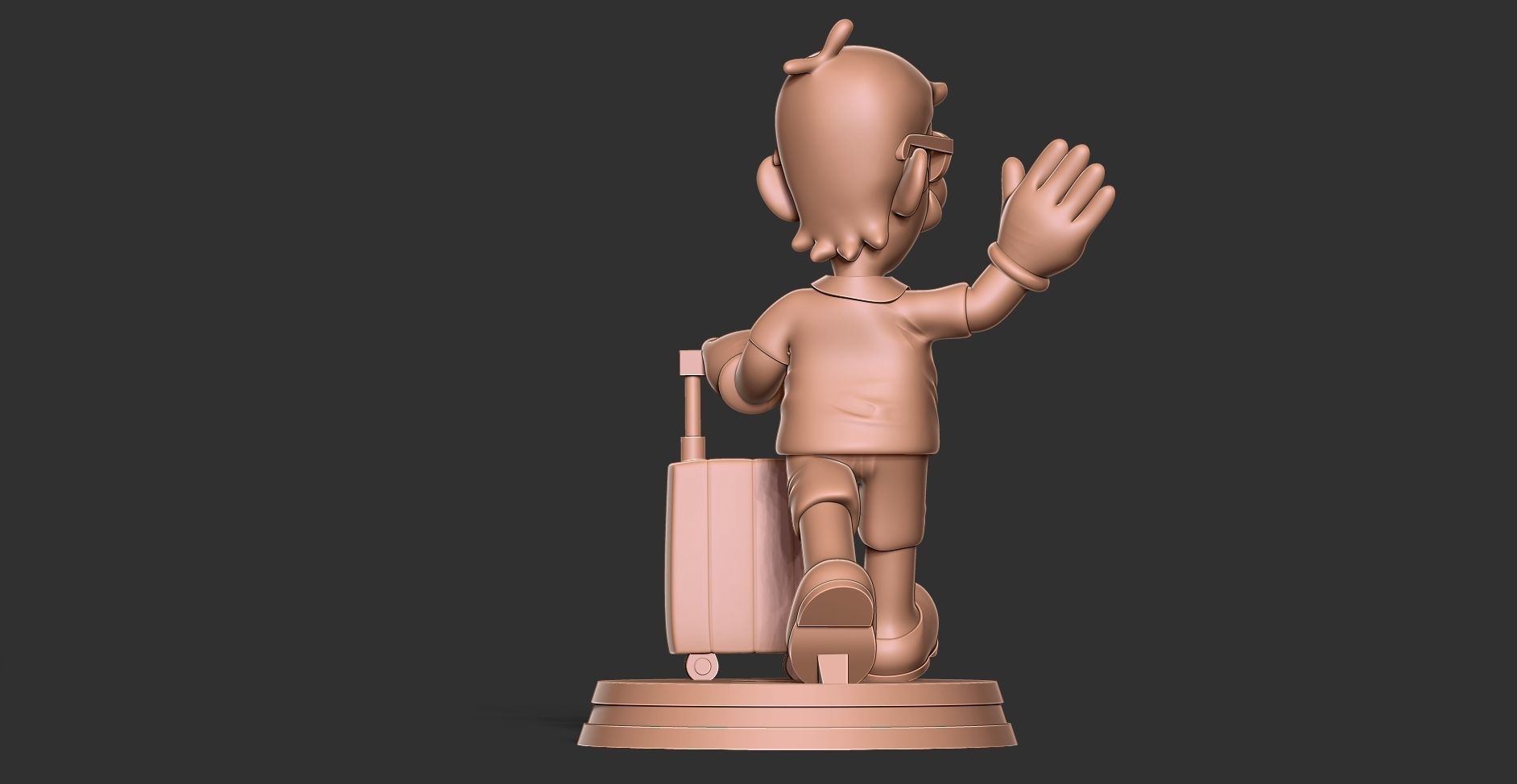 Luigi with summer vacation 3D print model_11