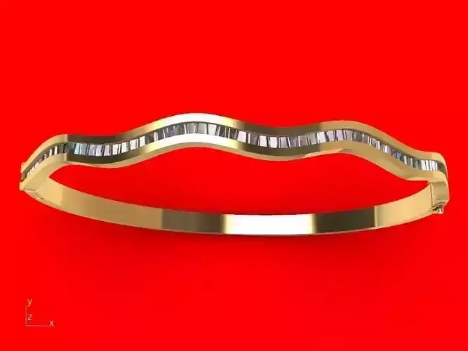 tapered baguette bracelet stl verified 