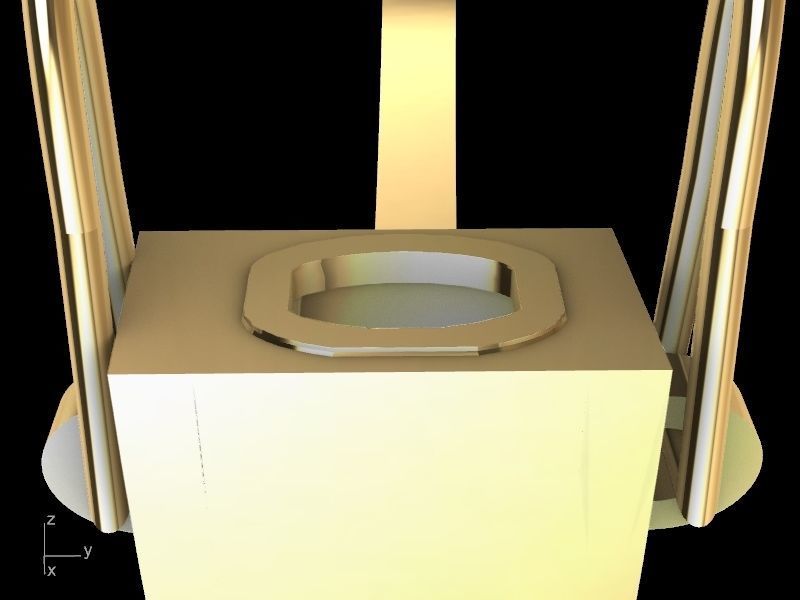 tapered baguette bracelet stl verified 3D print model_12