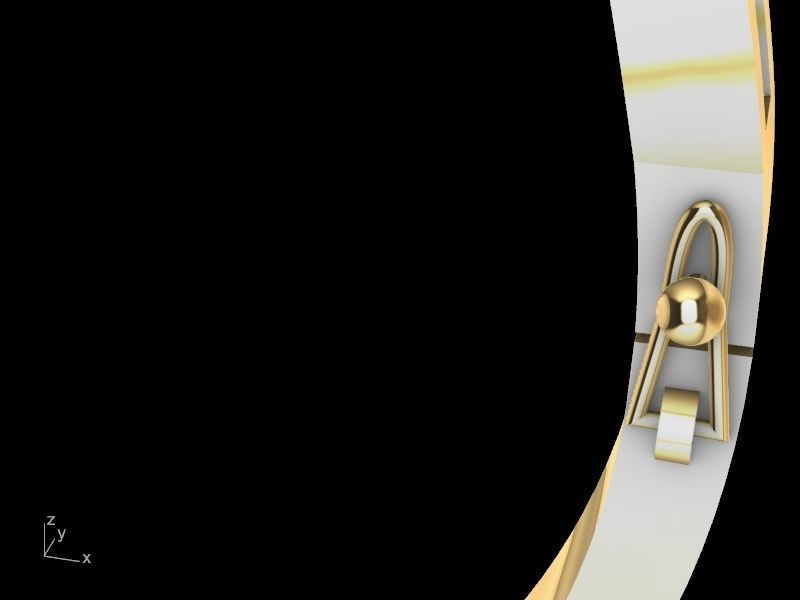 tapered baguette bracelet stl verified 3D print model_6