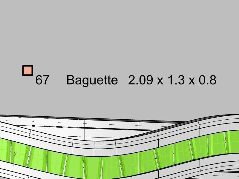 tapered baguette bracelet stl verified 3D print model_20