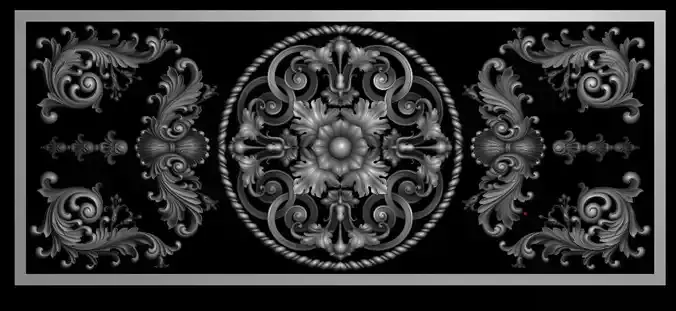 3D model ornate pattern