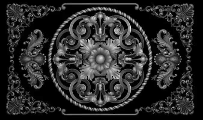 3D model ornate design