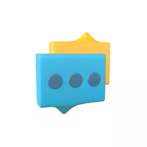 Chat Icon v2 001 Low-poly 3D model
