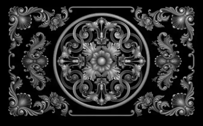 3D model ornate design 3D print model