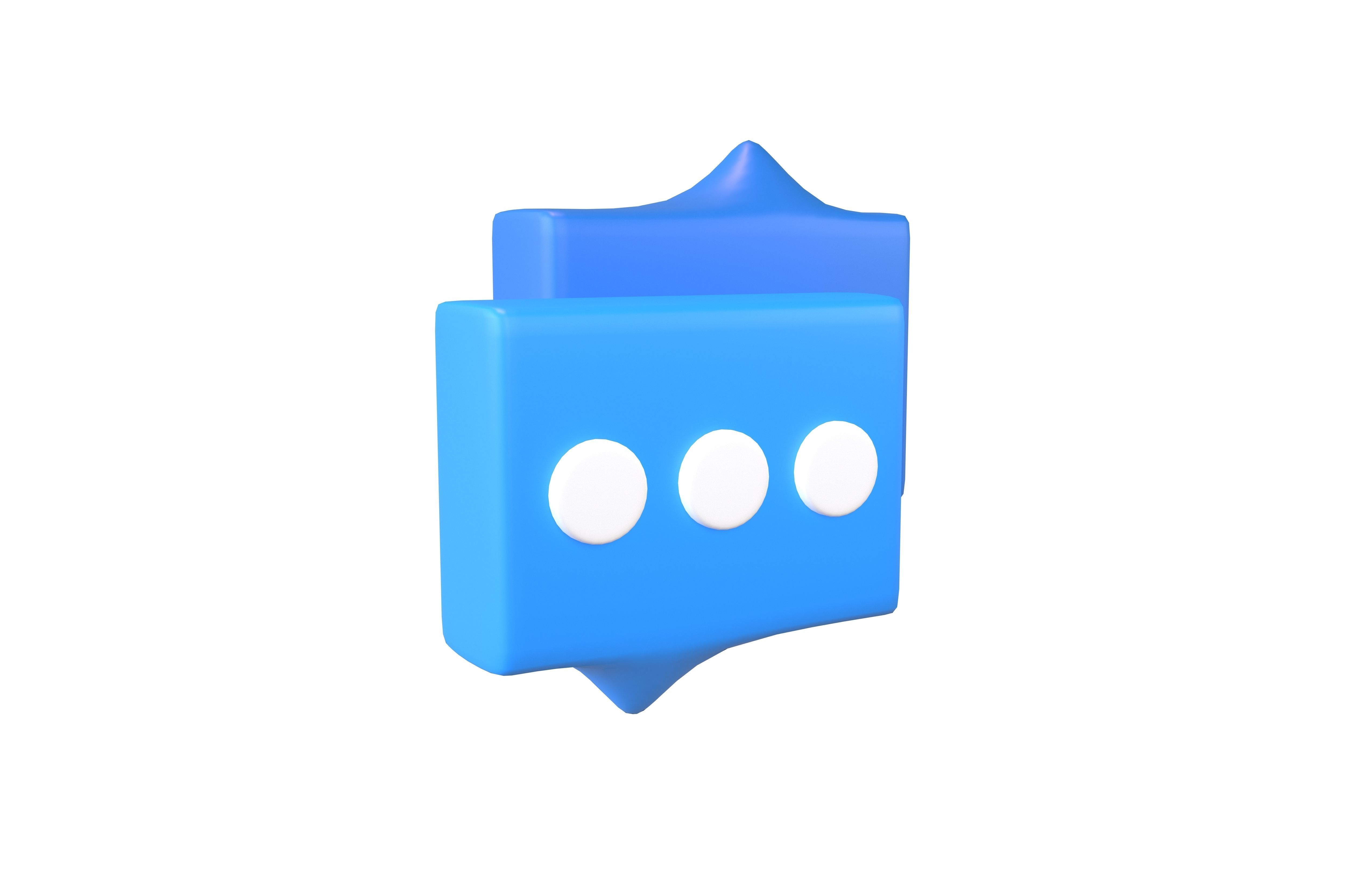 Chat Icon v2 002 Low-poly 3D model_1