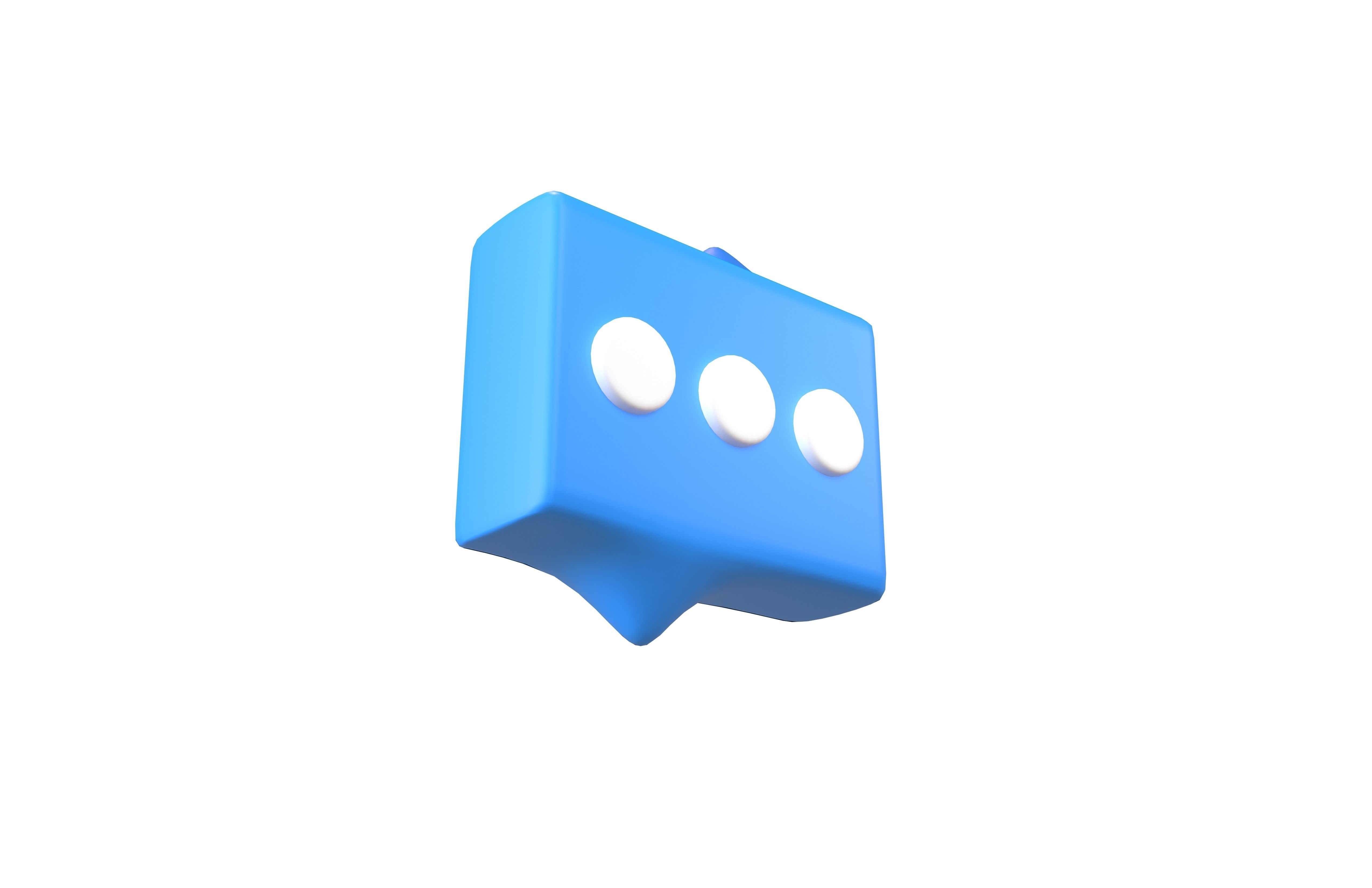 Chat Icon v2 002 Low-poly 3D model_3