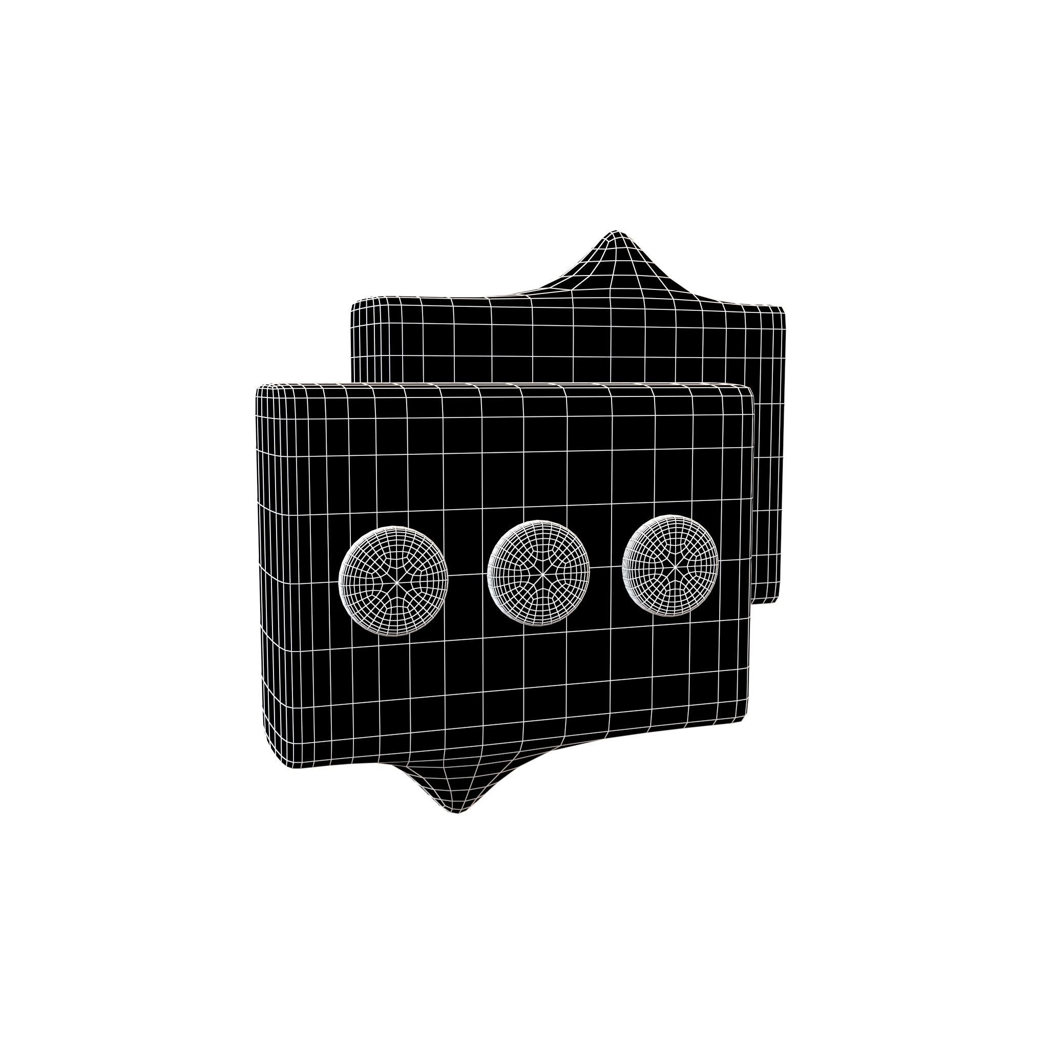 Chat Icon v2 002 Low-poly 3D model_4