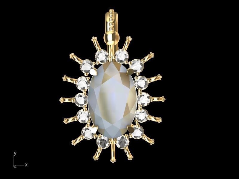 Starry studs pendant stl verified  3D print model_1