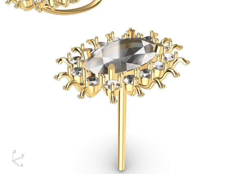 Starry studs pendant stl verified  3D print model_7