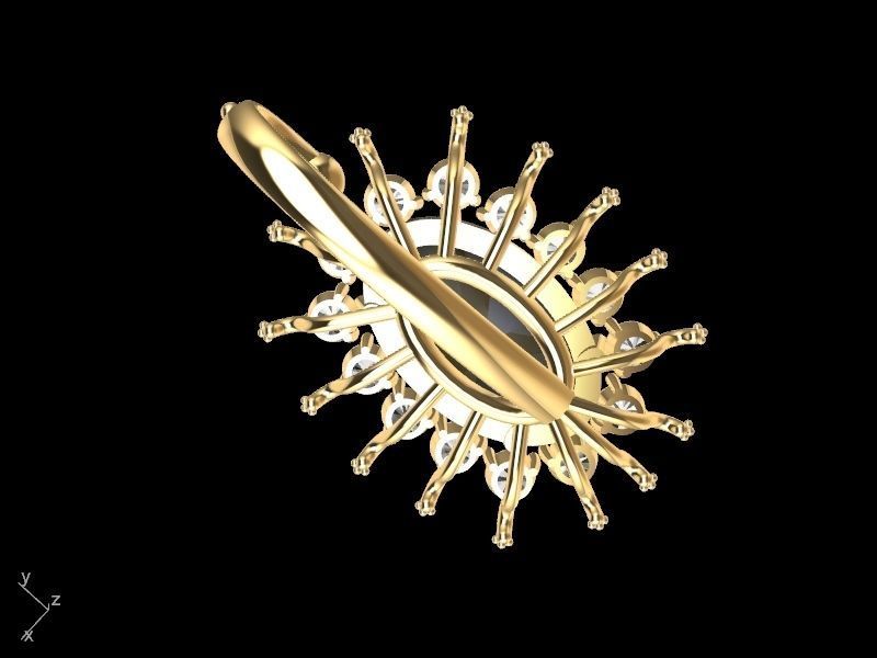 Starry studs pendant stl verified  3D print model_16