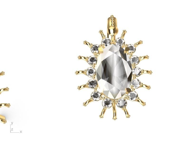 Starry studs pendant stl verified  3D print model_4