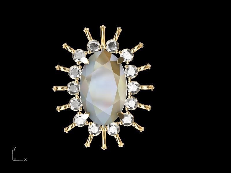 Starry studs pendant stl verified  3D print model_19