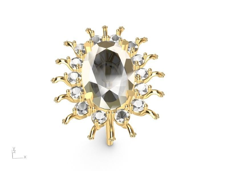 Starry studs pendant stl verified  3D print model_8