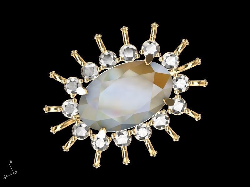 Starry studs pendant stl verified  3D print model_25