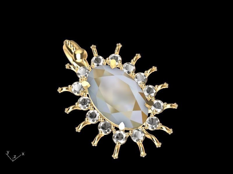 Starry studs pendant stl verified  3D print model_18