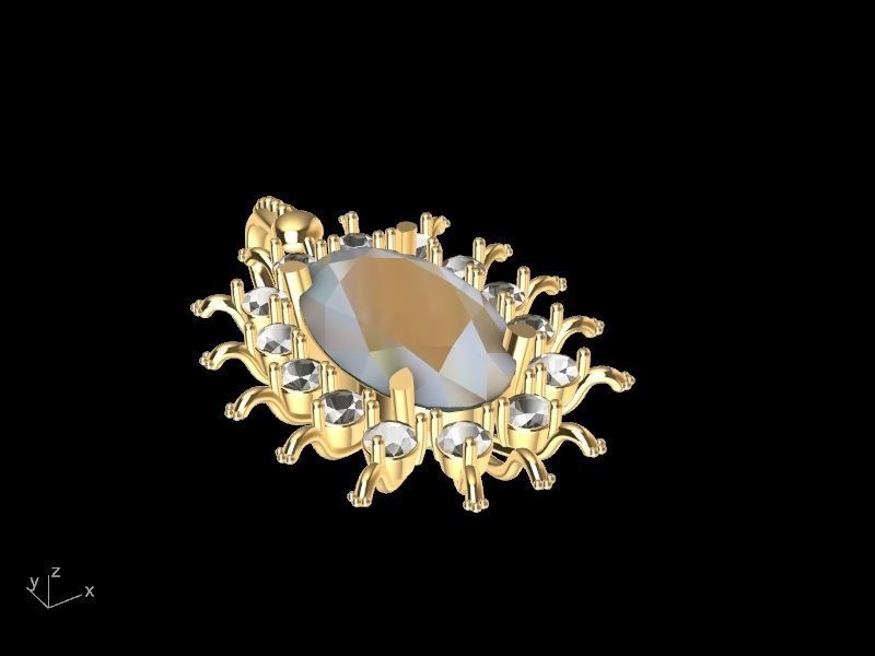 Starry studs pendant stl verified  3D print model_15