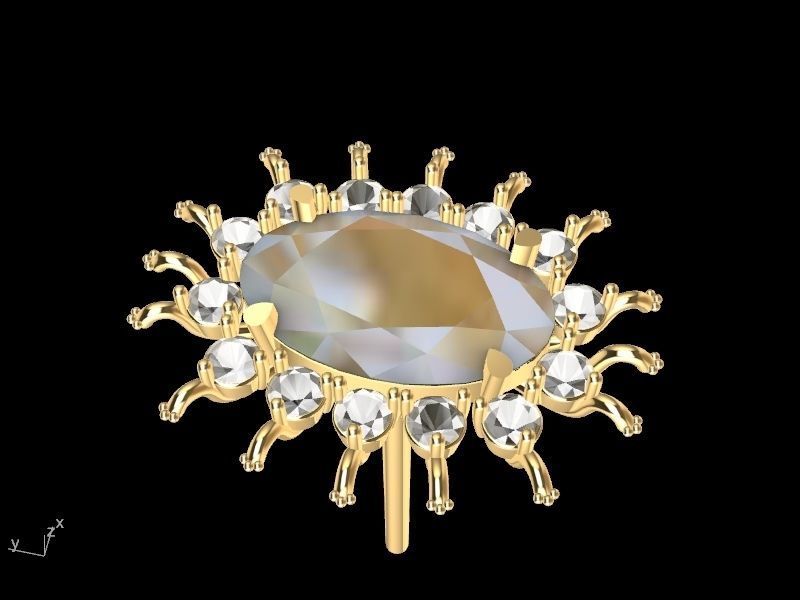 Starry studs pendant stl verified  3D print model_26