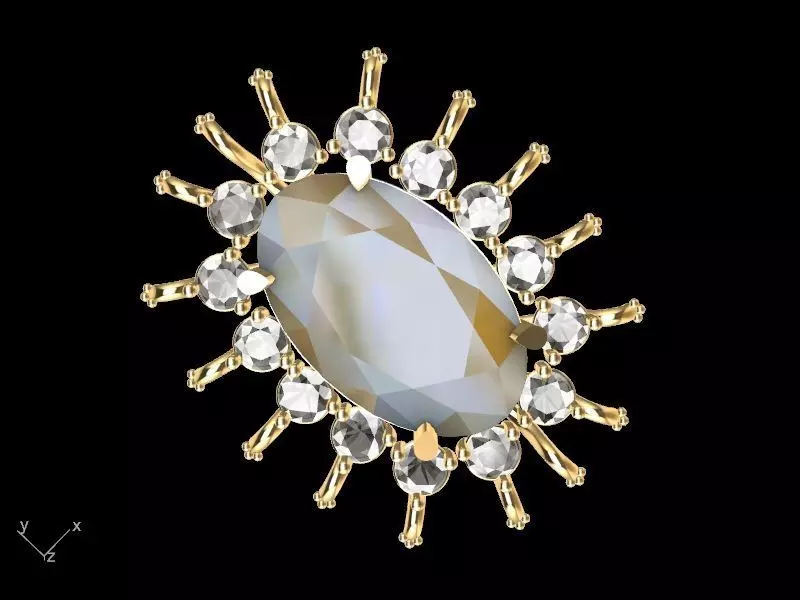 Starry studs pendant stl verified  3D print model_0