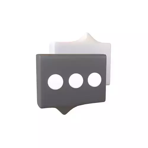 Chat Icon v2 003 Low-poly 3D model