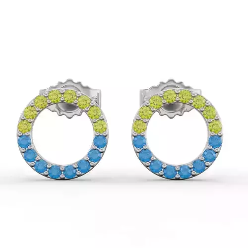 Earrings flag of Ukraine  3D print model