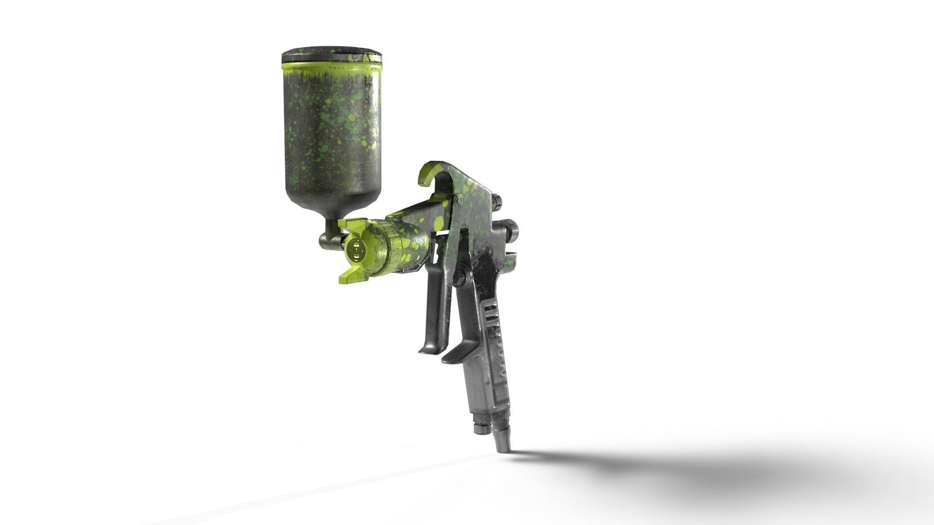 AIR SPRAY GUN lowpoly Low-poly 3D model_2
