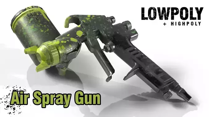 AIR SPRAY GUN lowpoly