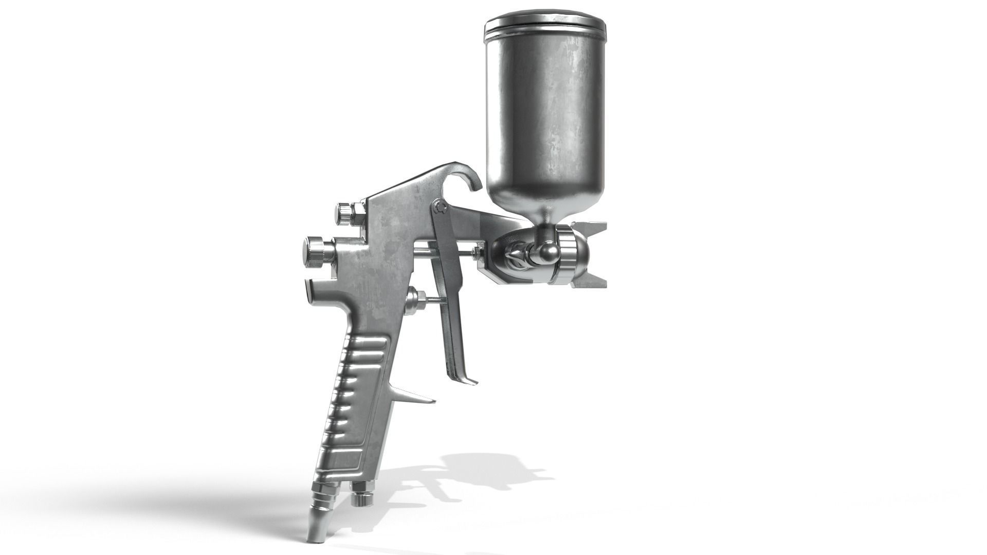 AIR SPRAY GUN lowpoly Low-poly 3D model_6