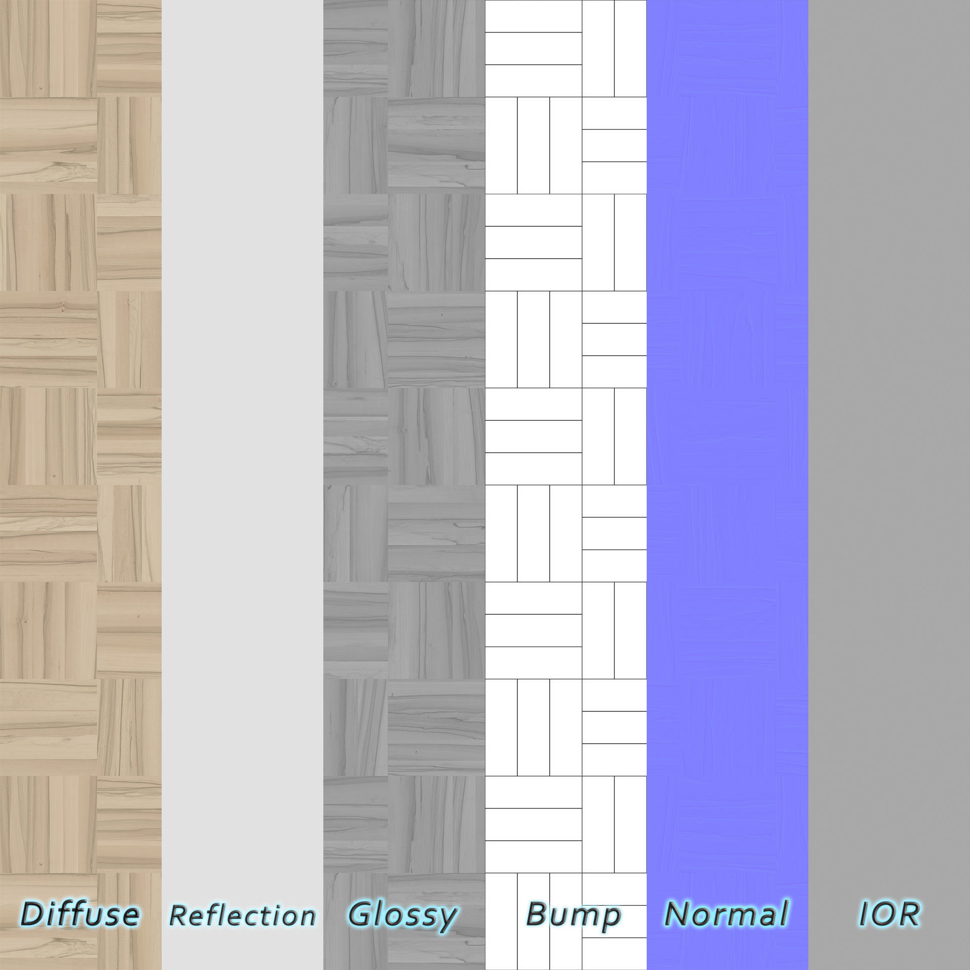 Parquet - Laminate - Wooden floor 3D model_1