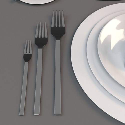 Dinner Place Setting 3D model 4