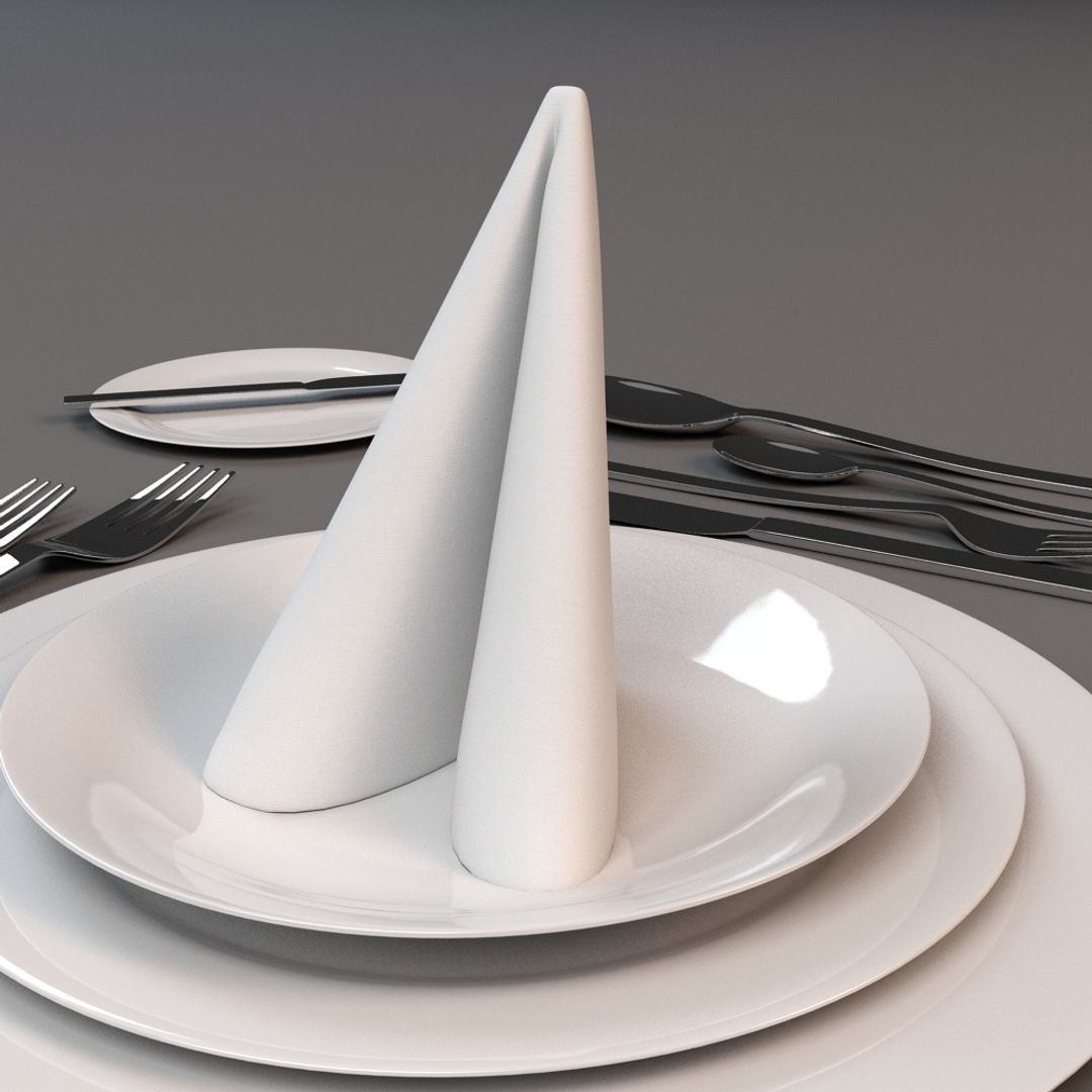 Dinner Place Setting 3D model_6