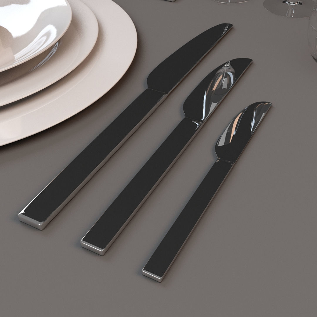 Dinner Place Setting 3D model_7