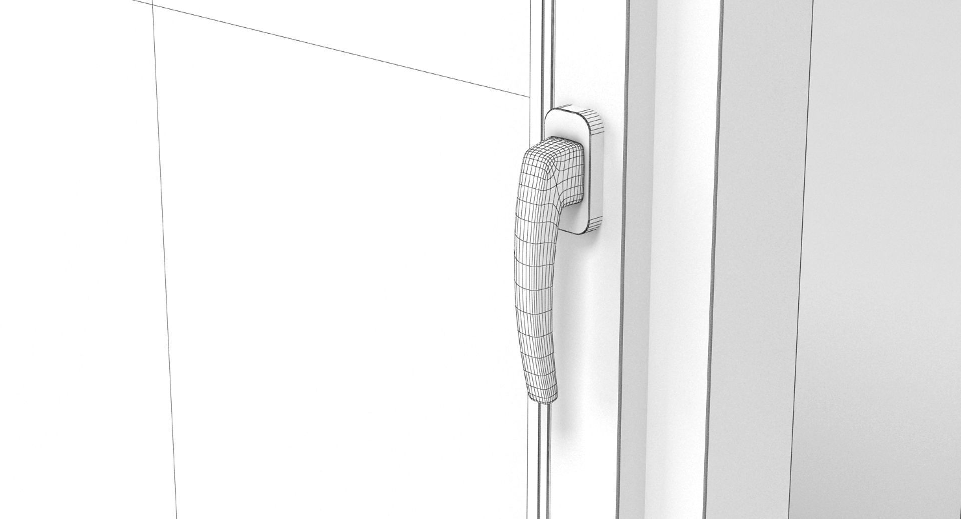 Window 1 pair of wooden windows 3D model_6