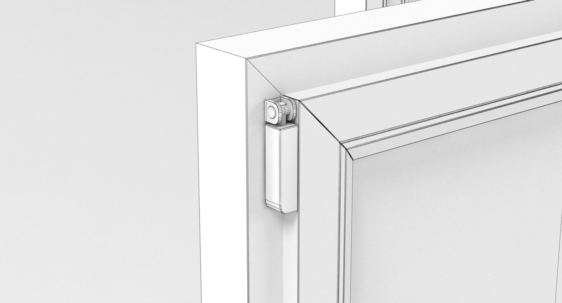 Window 1 pair of wooden windows 3D model_8