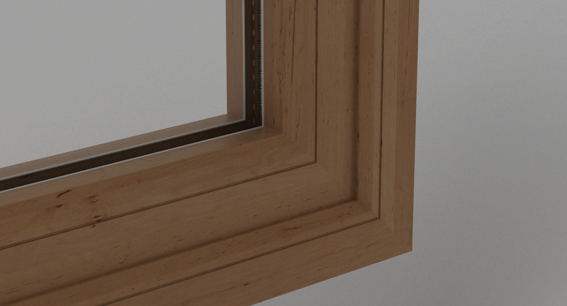 Window 1 pair of wooden windows 3D model_1