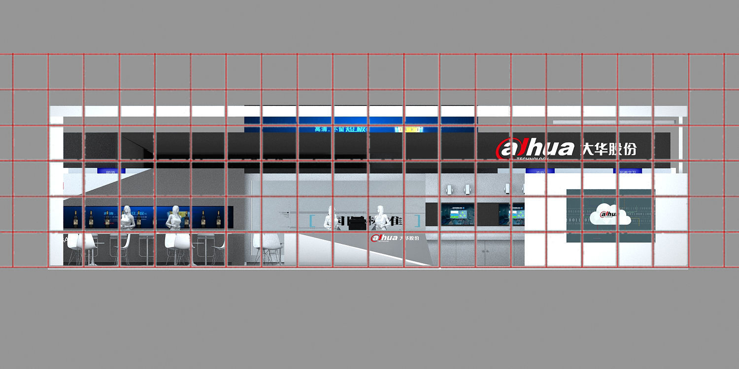 electric Surveillance booth exhibition 3D model_20