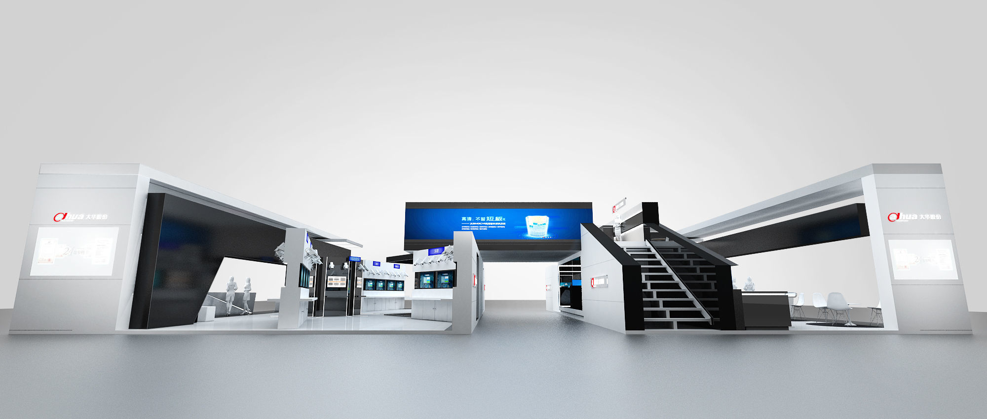 electric Surveillance booth exhibition 3D model_2