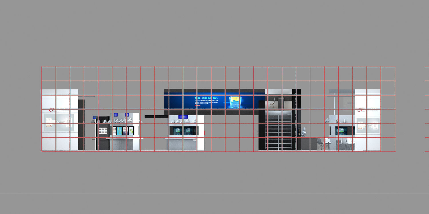 electric Surveillance booth exhibition 3D model_22